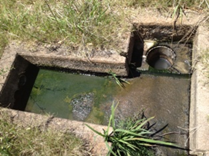 Grit Channel before sewage goes into Sedimentation Pond - sewage management system